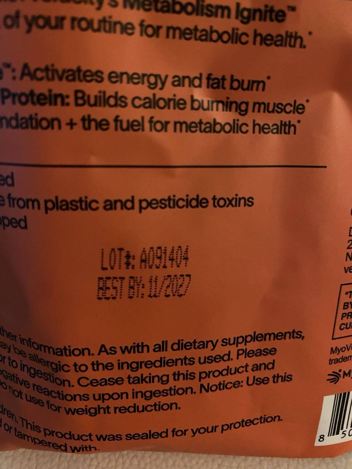Veracity Metabolic Protein Powder 19 Oz