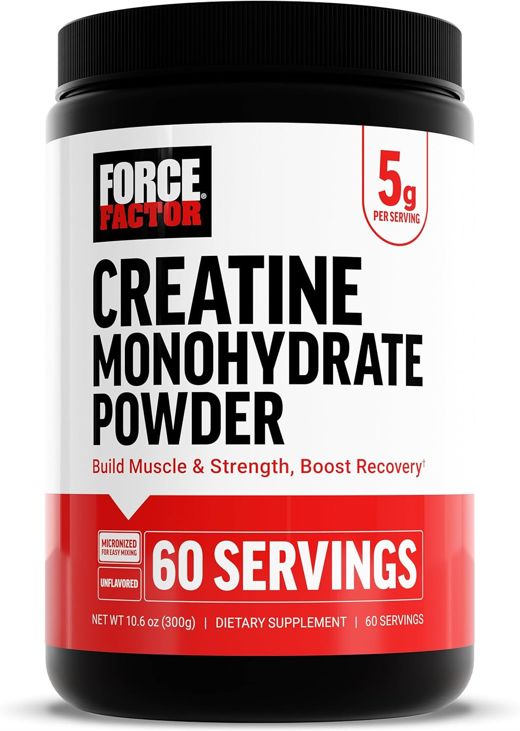 Creatine Monohydrate Powder, 5G Dose, Micronized