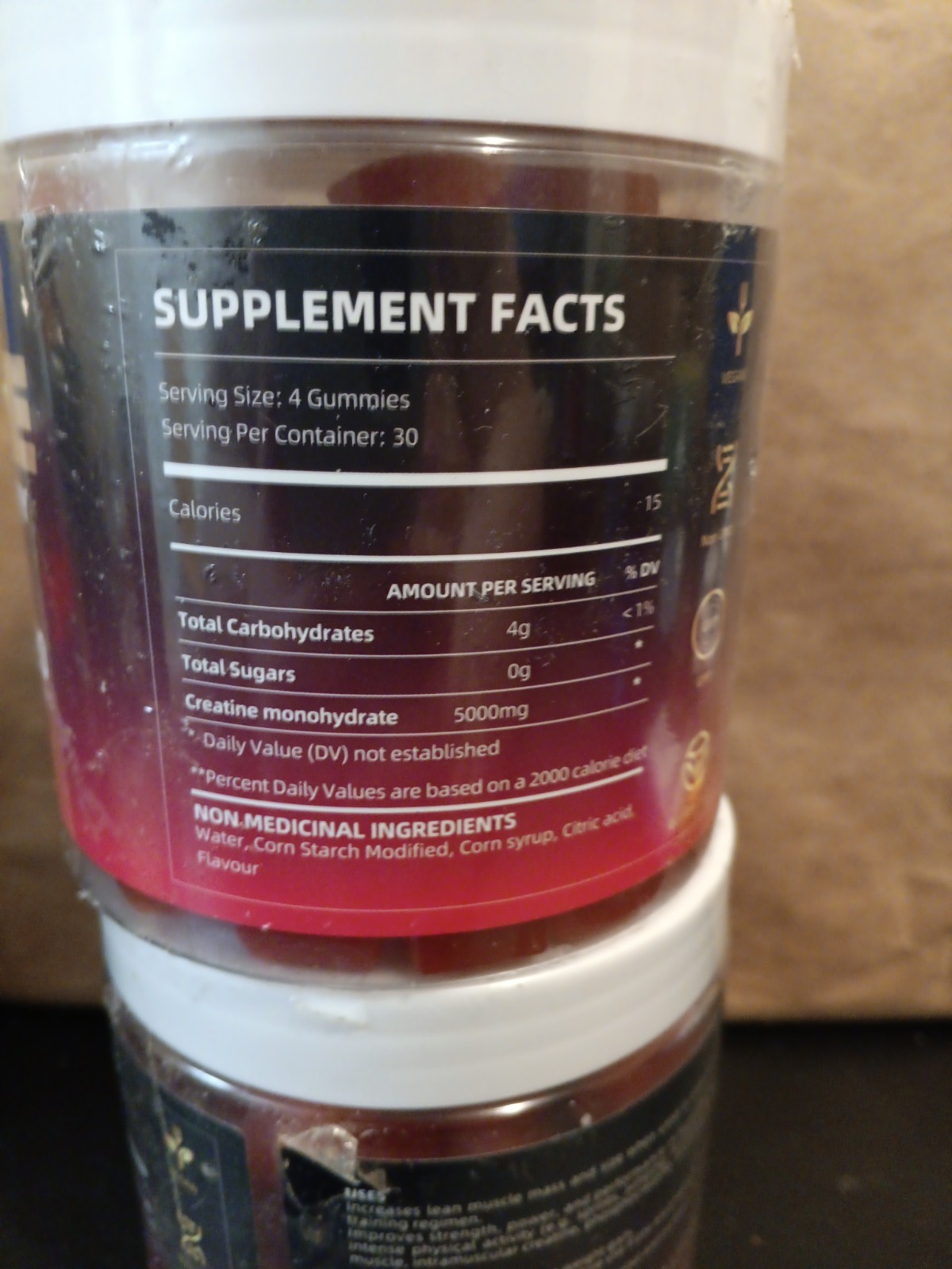 Bageto brand Creatine Monohydrate Gummies in a mixed berry flavor.