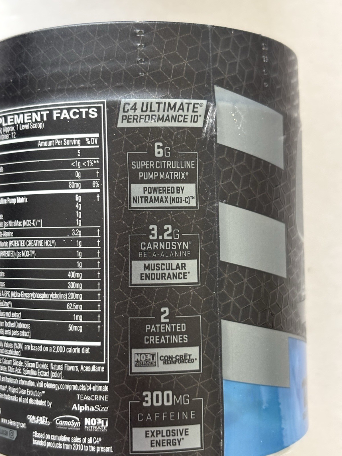 Cellucor C4 Ultimate Pre-Workout Supplement Icy Blue Razz (12 Servings) – 3/2027