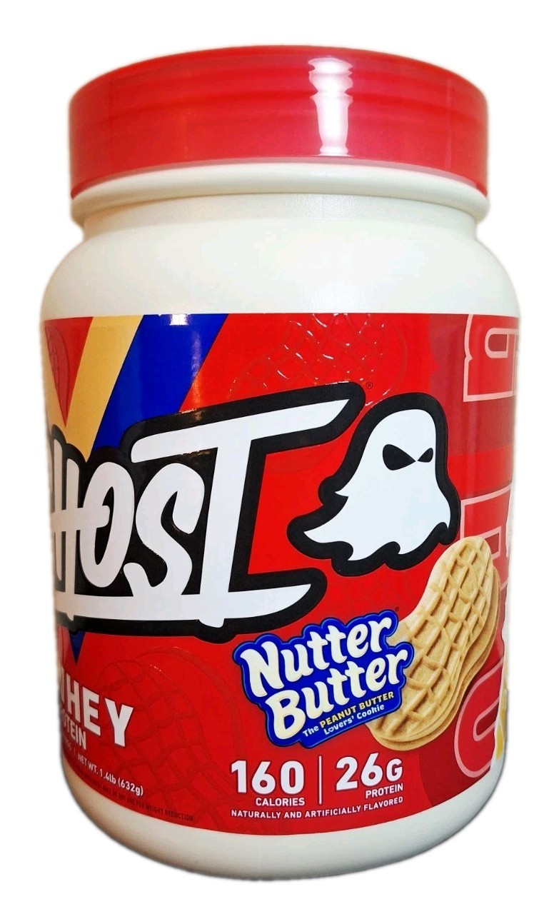 GHOST Whey Protein, Nutter Butter 🥜 1.4lbs, 26G Protein, 15 Servings, 10/2027✨️