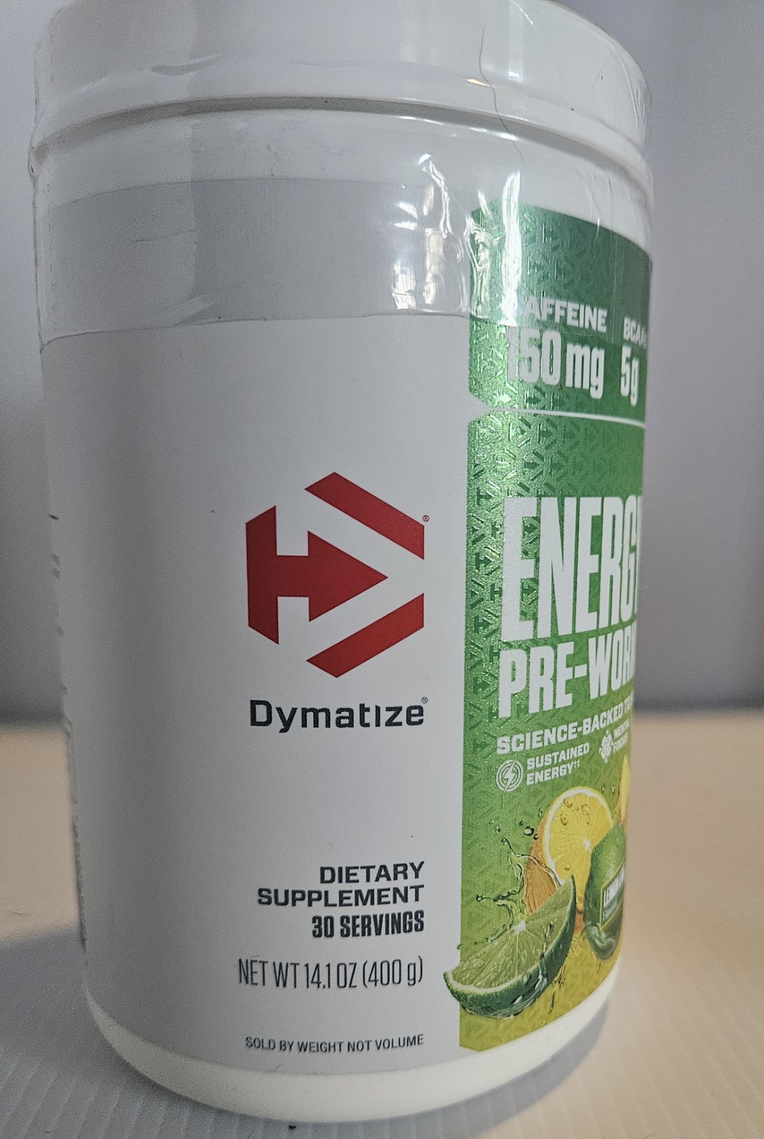 Sealed Dymatize Energyze Pre-Workout – Lemon Lime- 14.1 oz, BB:10/26