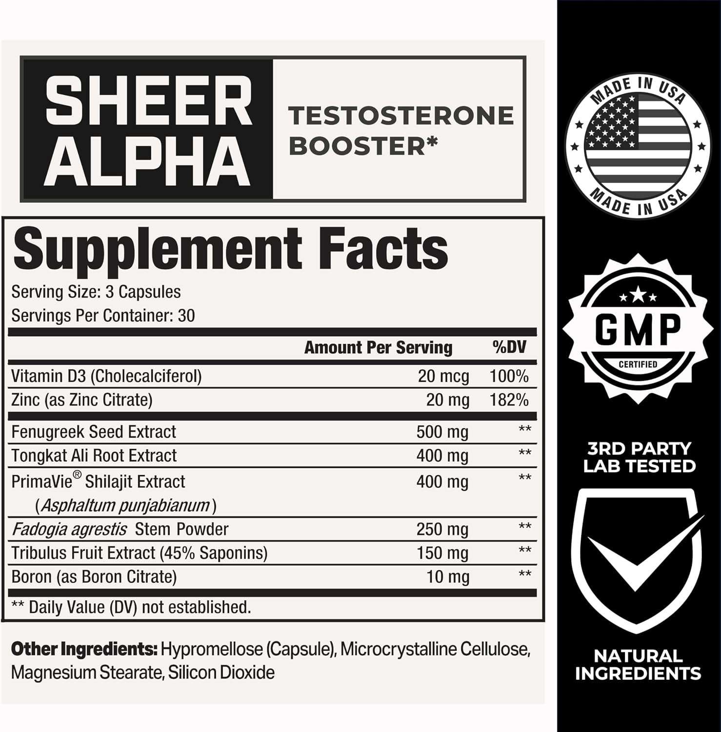 Sheer Shred Premium Thermogenic + Sheer Alpha: Test Booster Fat Burner Combo Pac