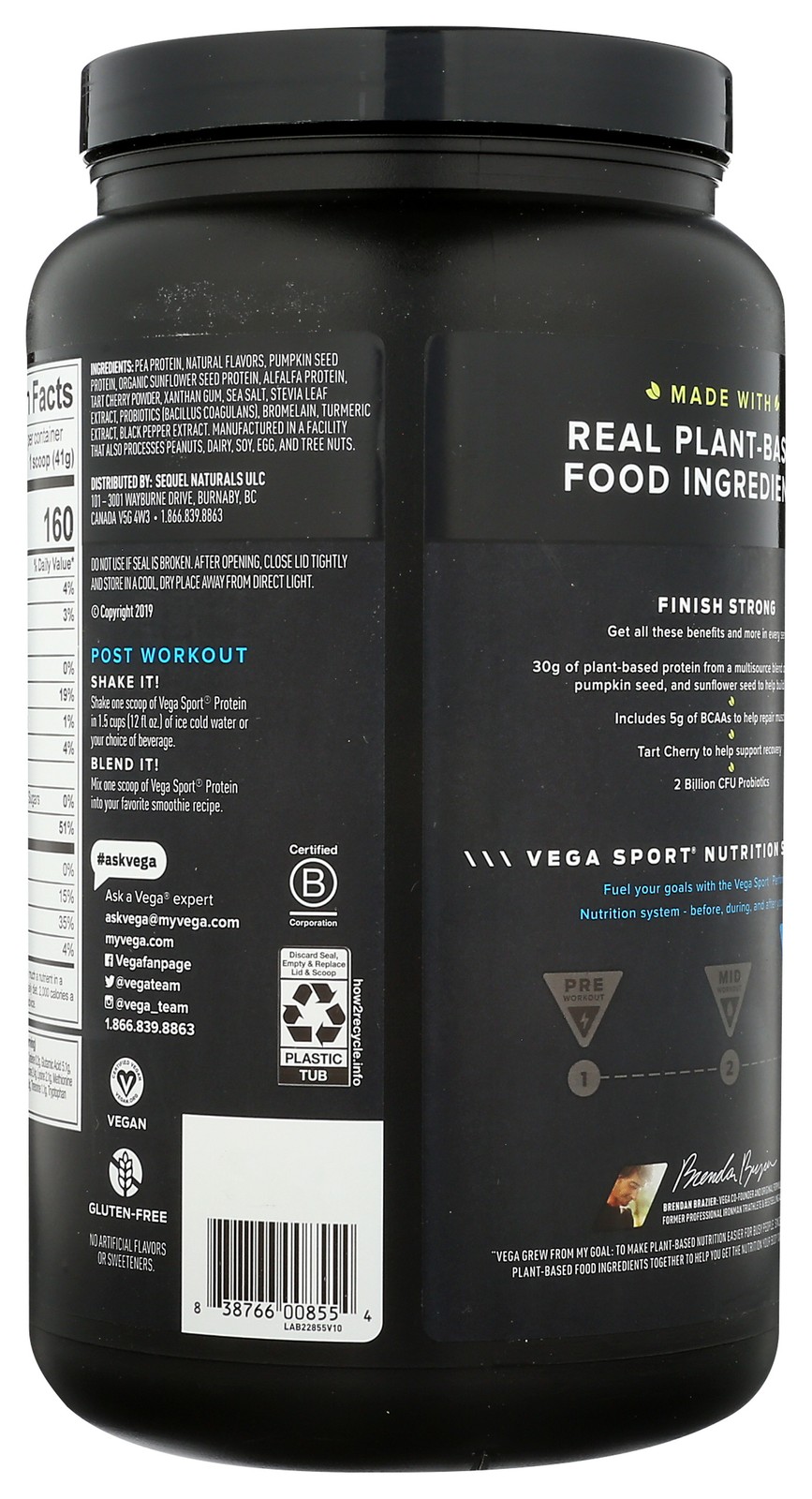 Vega Vanilla Sport Protein Powder 29.2 Oz 1 Pack