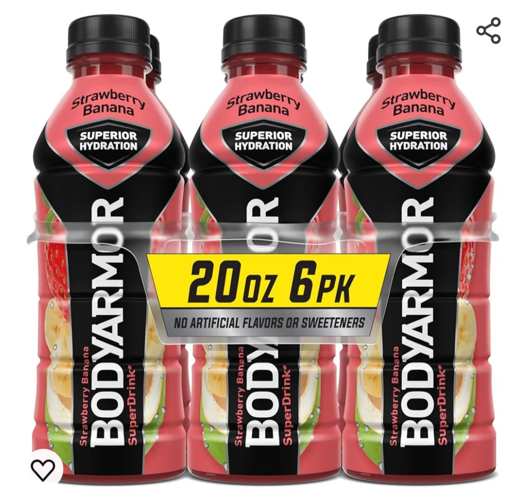 BODYARMOR Sports Drink, Strawberry Banana, Coconut Water 12 Fl Oz ( Pack of 6 )