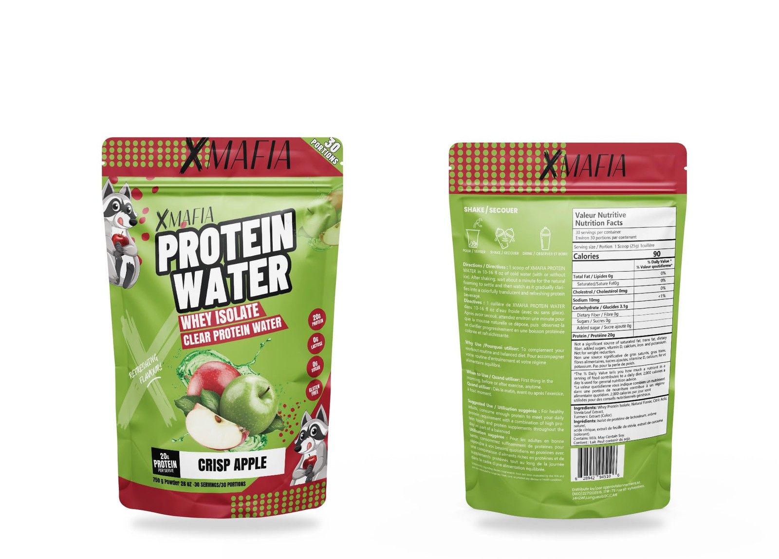 XMafia – Protein Water, Clear Protein Powder – 30 Servings, 20g Protein, 27 o…