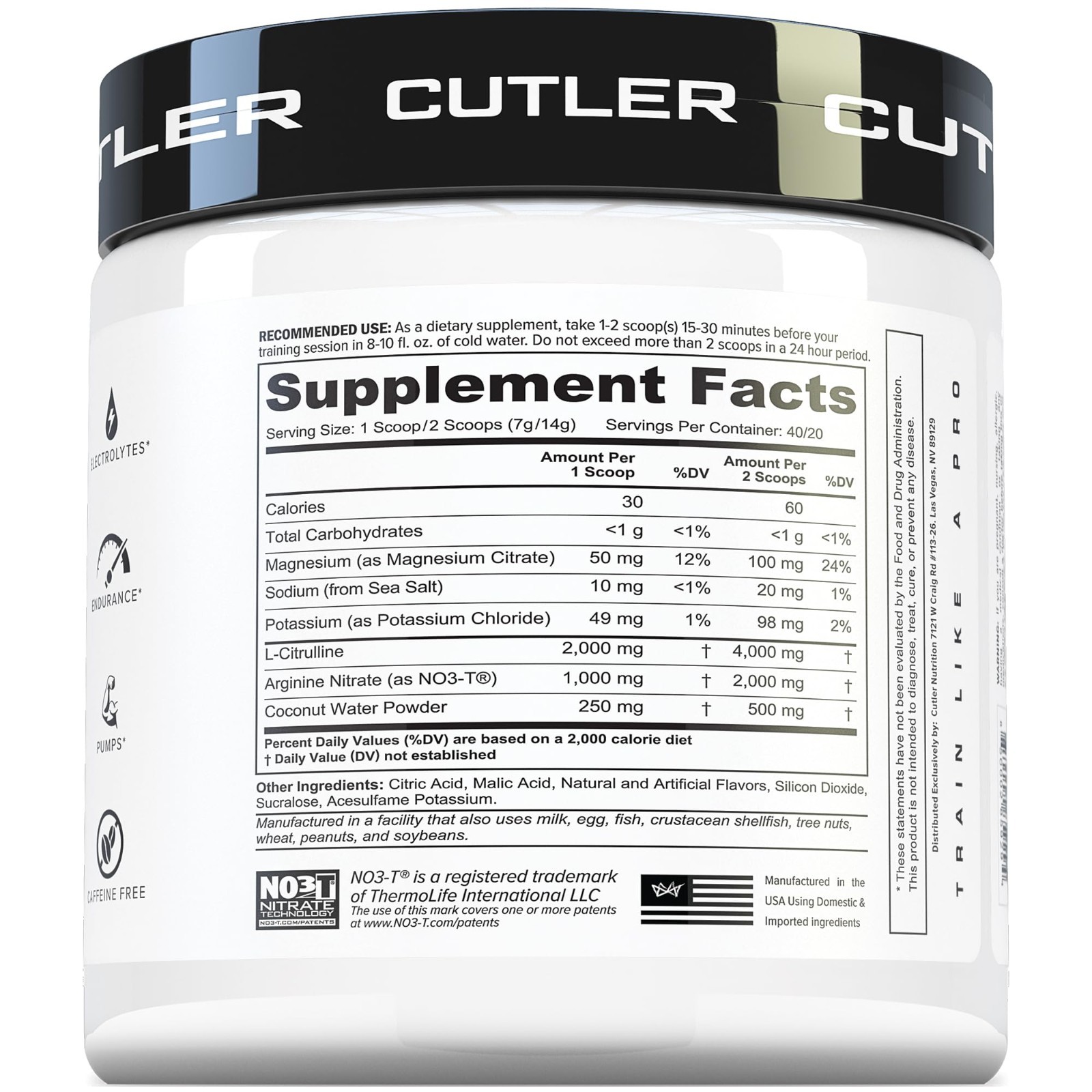 Caffeine-Free Pre-Workout Powder, Sour Lemonade | Nitric Oxide Booster, L-Citrul