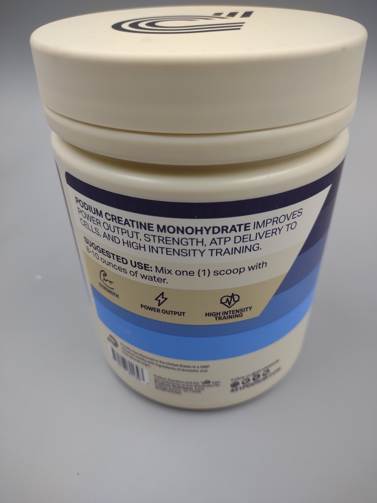 Podium Creatine Monohydrate Unflavored ~ 7.5oz/40 Servings ~ Expires 2/26