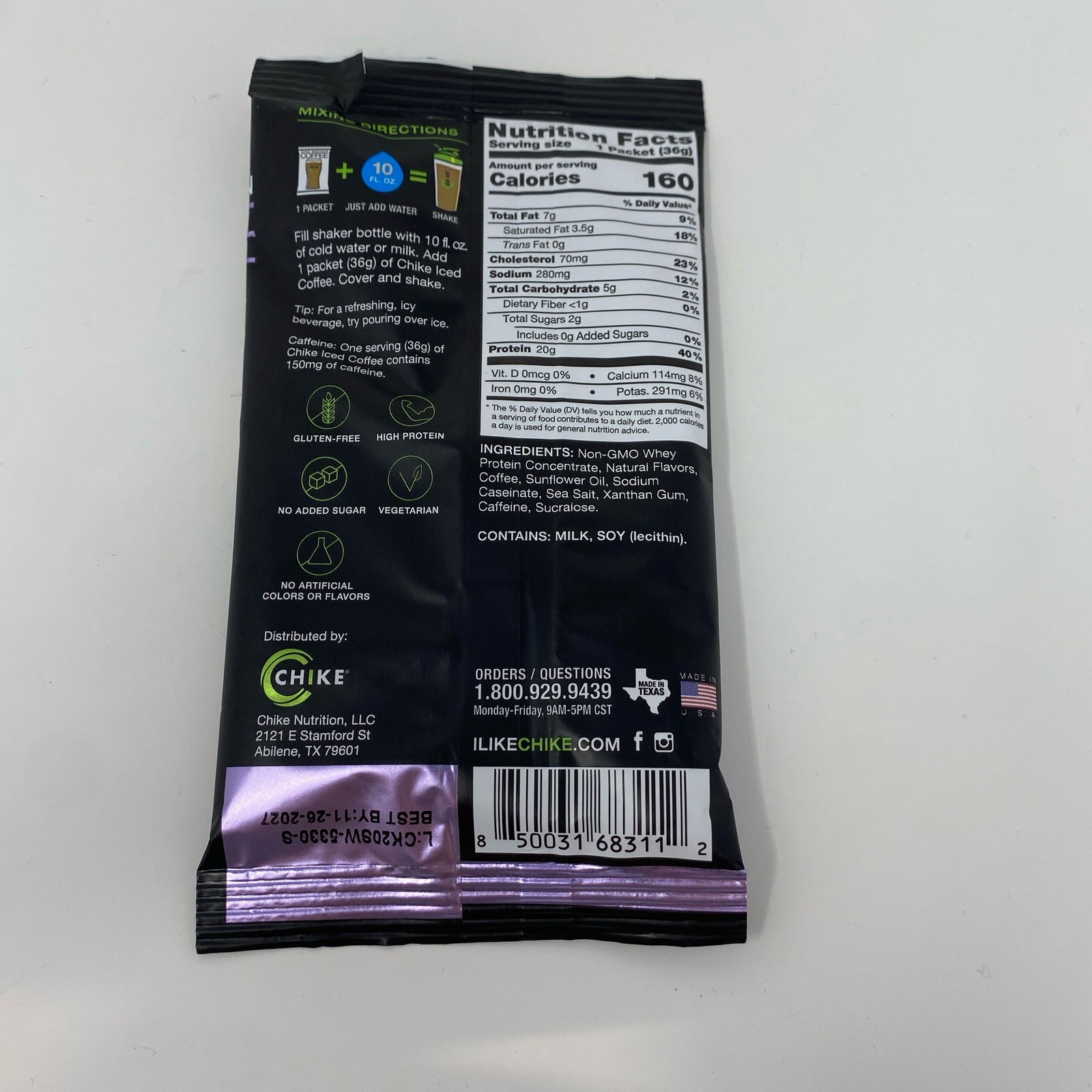 Chike Sweet Cream High Protein Iced Coffee Packet 1.27oz (36g)