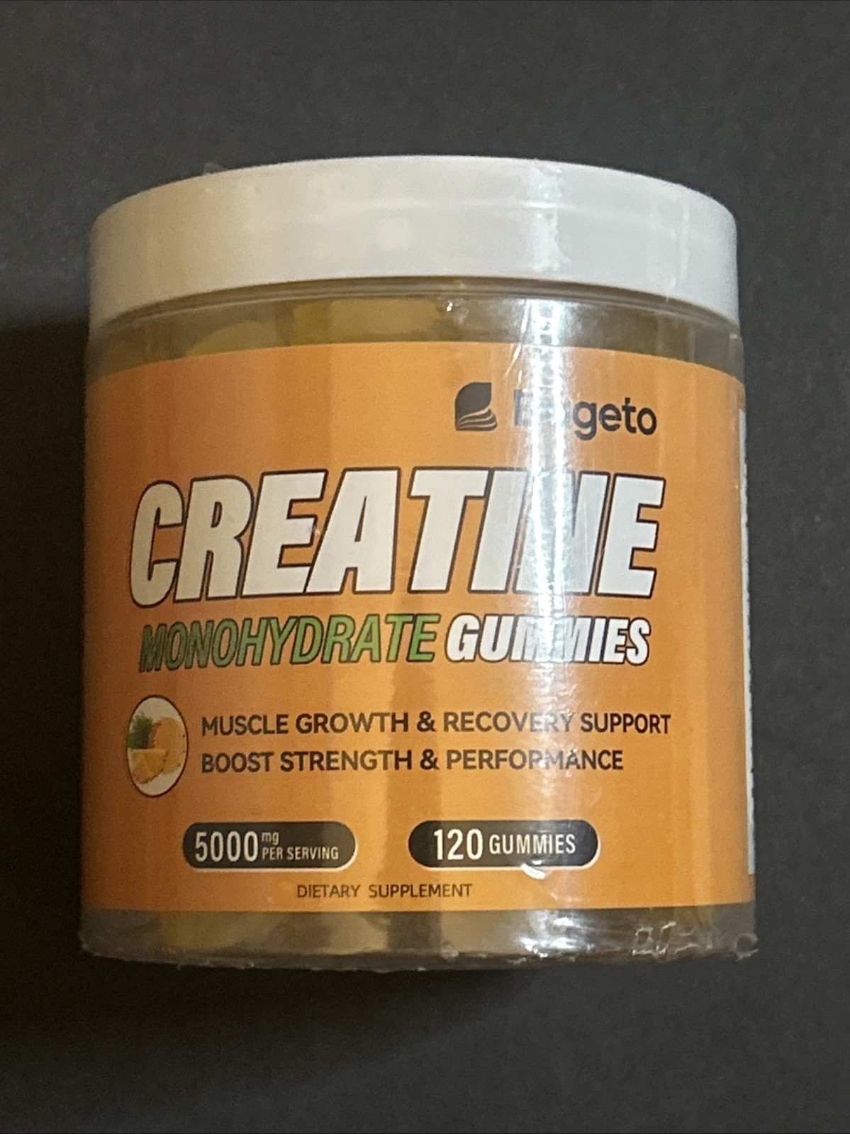 Bageto Creatine Monohydrate Gummies, 5000mg per serving, 120 gummies Exp 08/2027