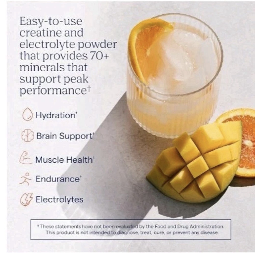 Creatine + Electrolytes Powder and Mineral Hydration Peak Performance. B6