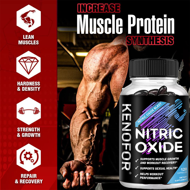 Nitric Oxide Booster Supplement – L-Arginine, L-Citrulline- 60/120 Capsules