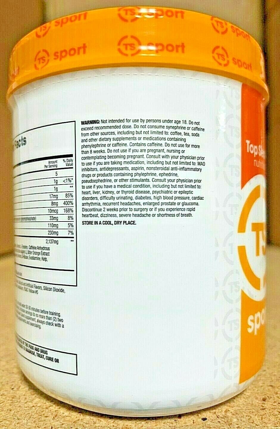 Top Secret Nutrition Cardio Igniter Fat Burner Thermogenic Powder 30 Servings