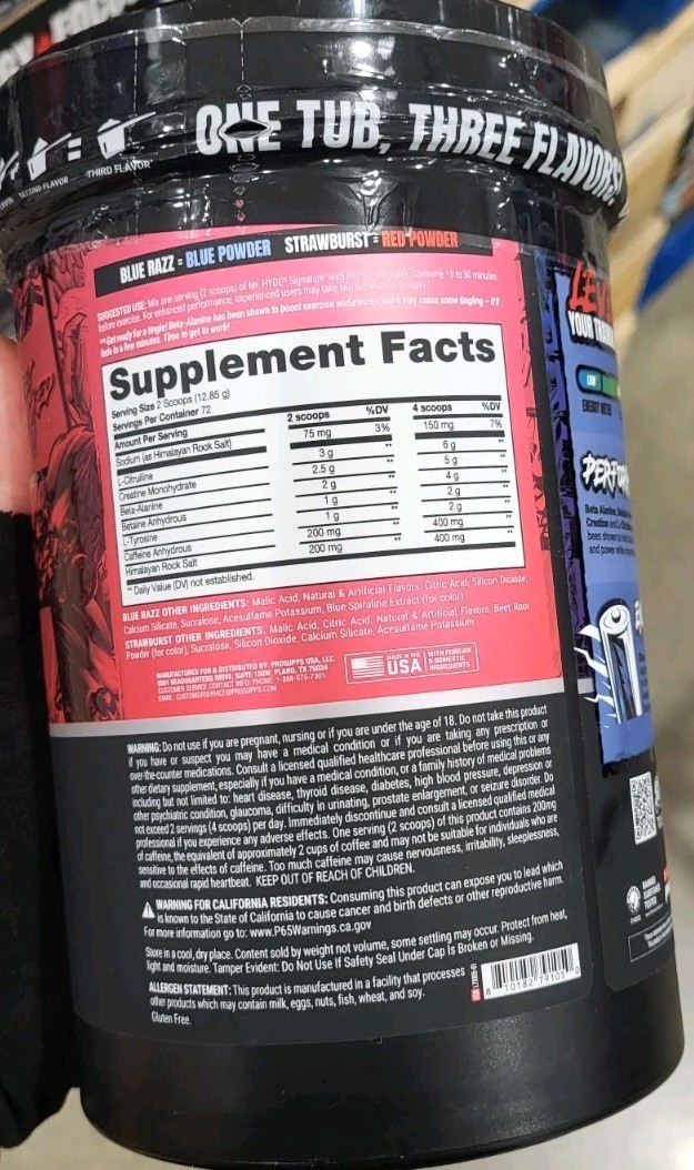 Mr. Hyde Signature Pre-Workout Multi-flavor with Creatine 72 Servings EXP 10/202