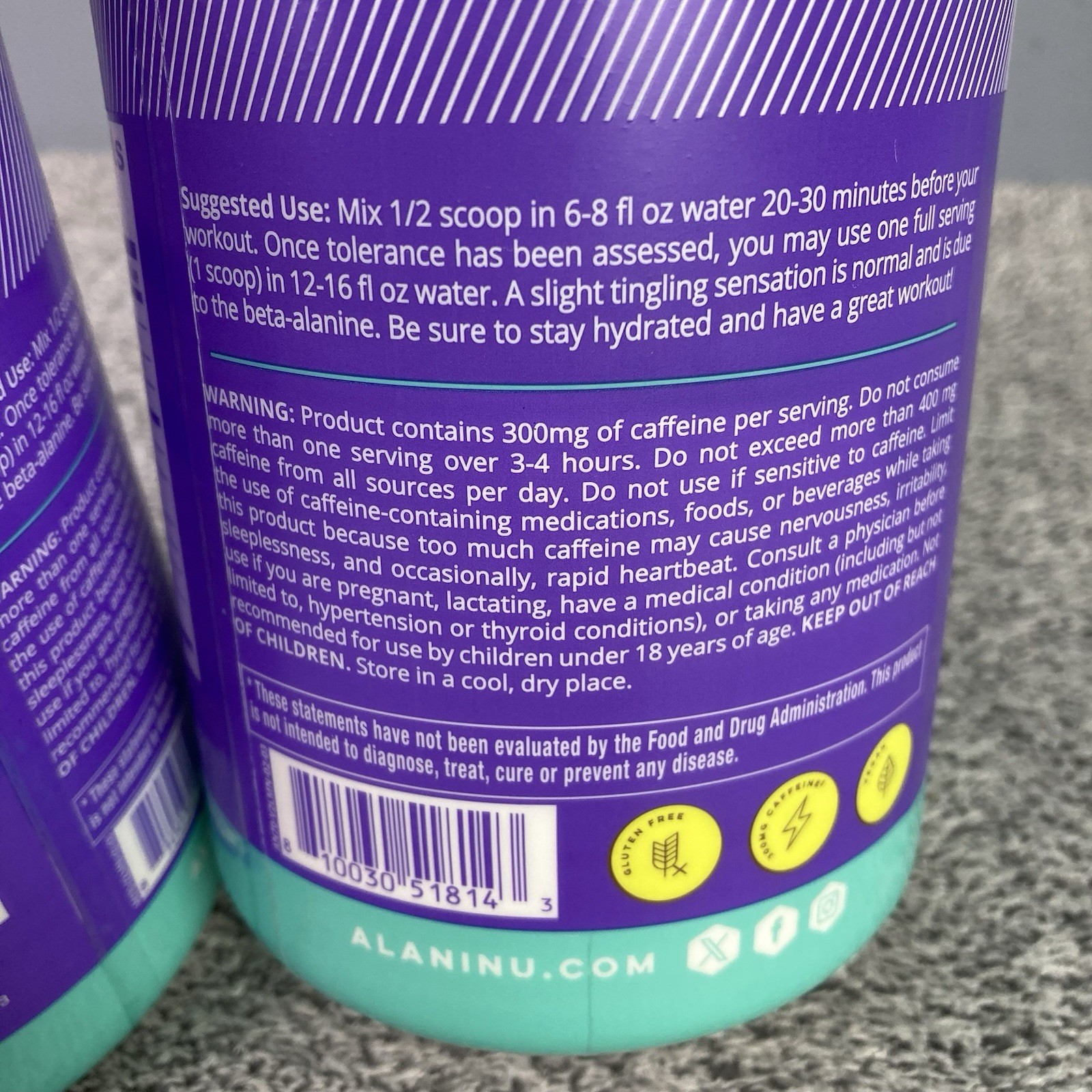 Alani Nu Extra Boost Pre Workout Frozen Lemonade Flavor (30 Servings) -Lot 2