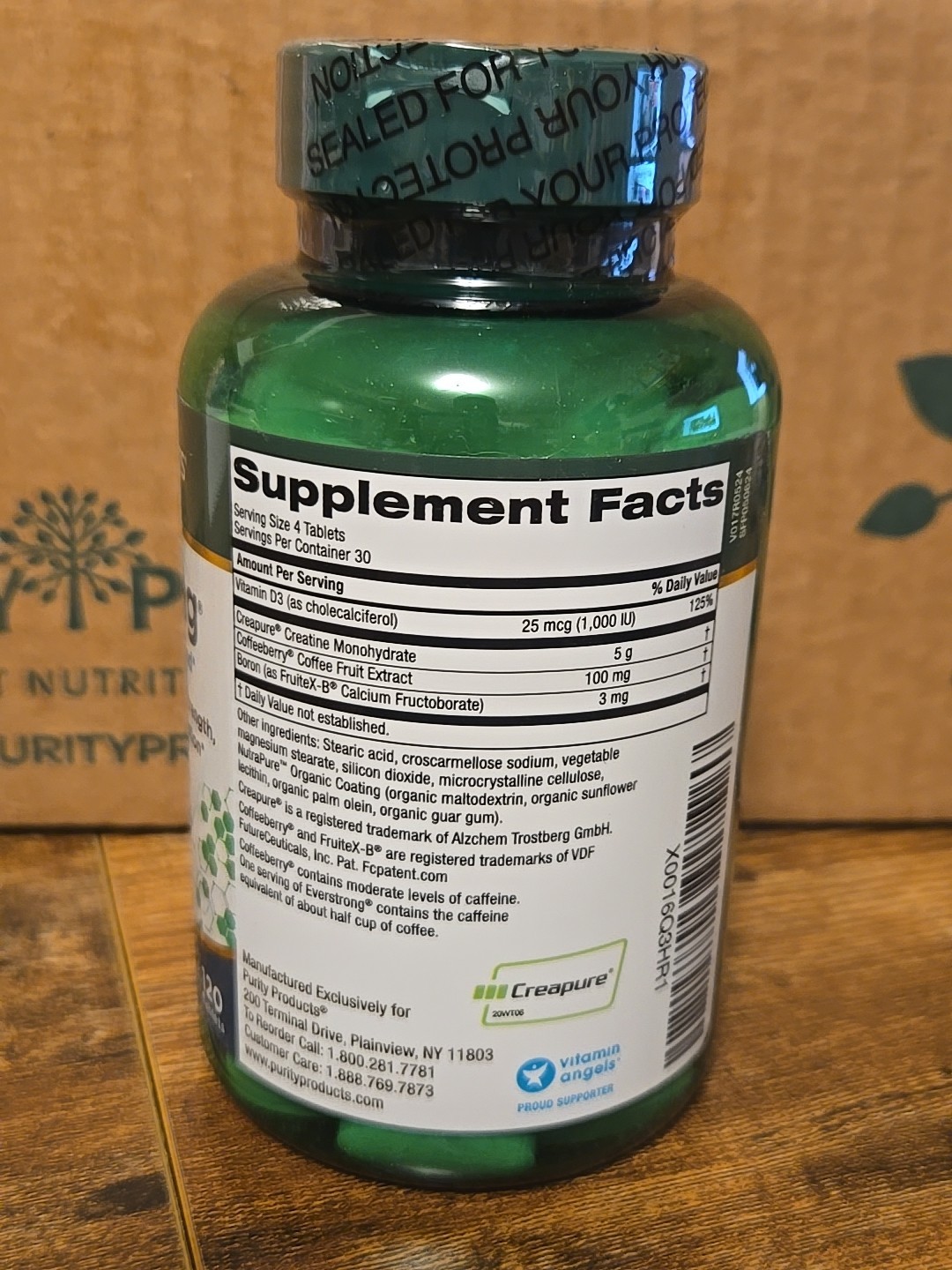 Everstrong Purity Products Body Mind Creatine 120 Tablets Sealed Exp 04/26