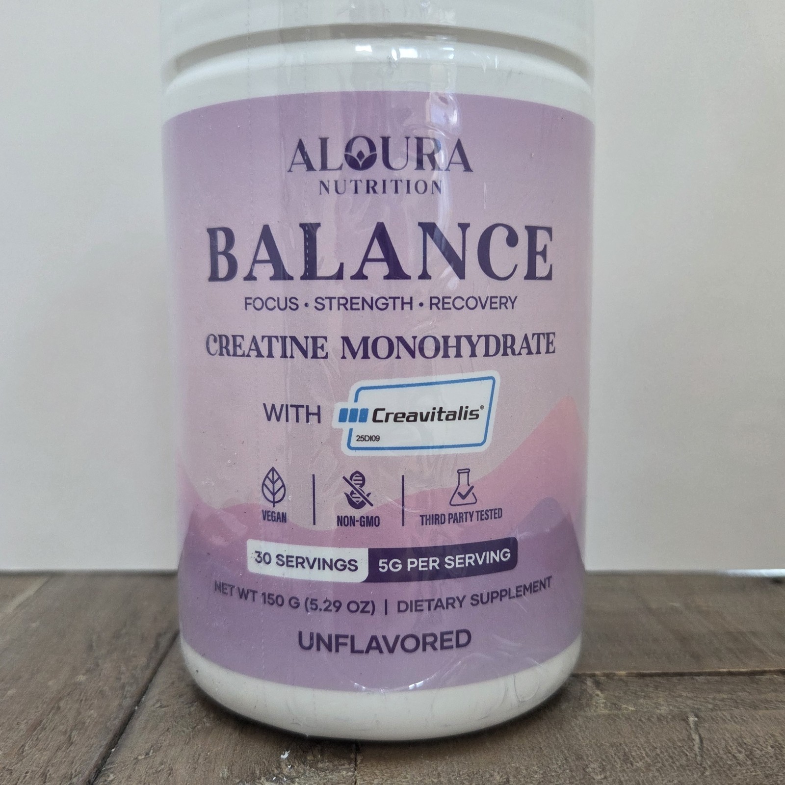 Aloura Nutrition Balance Creatine Monohydrate Creavitalis, Unflavored 5.29 oz