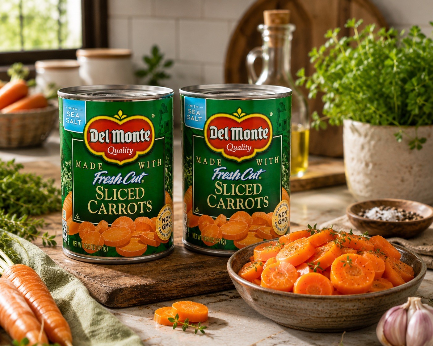 Del Monte Fresh Cut Sliced Carrots 14.5 oz. Can, Canned Vegetables