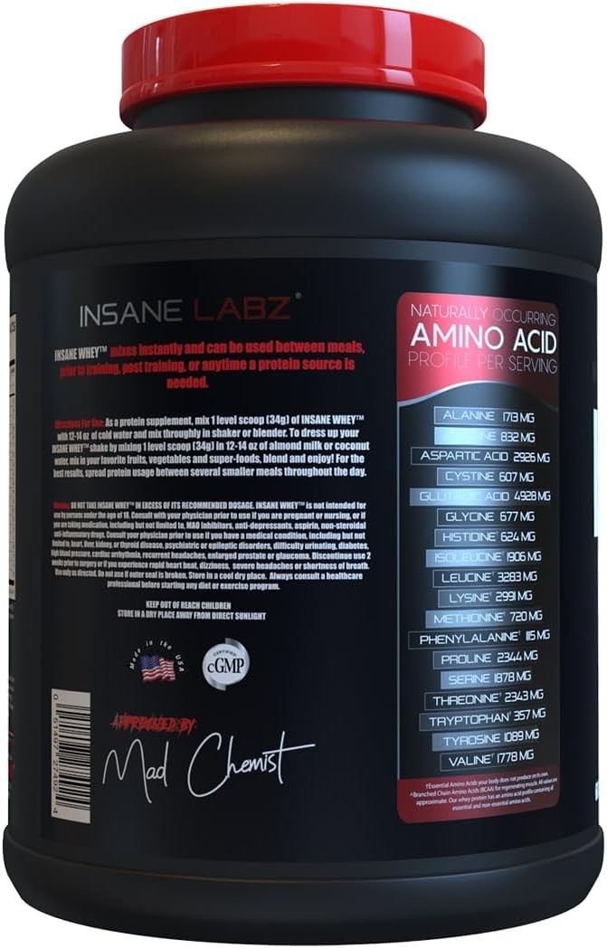 Insane Whey 5lbs Muscle Gainer – BCAA Profile, Perfect Meal Replacement