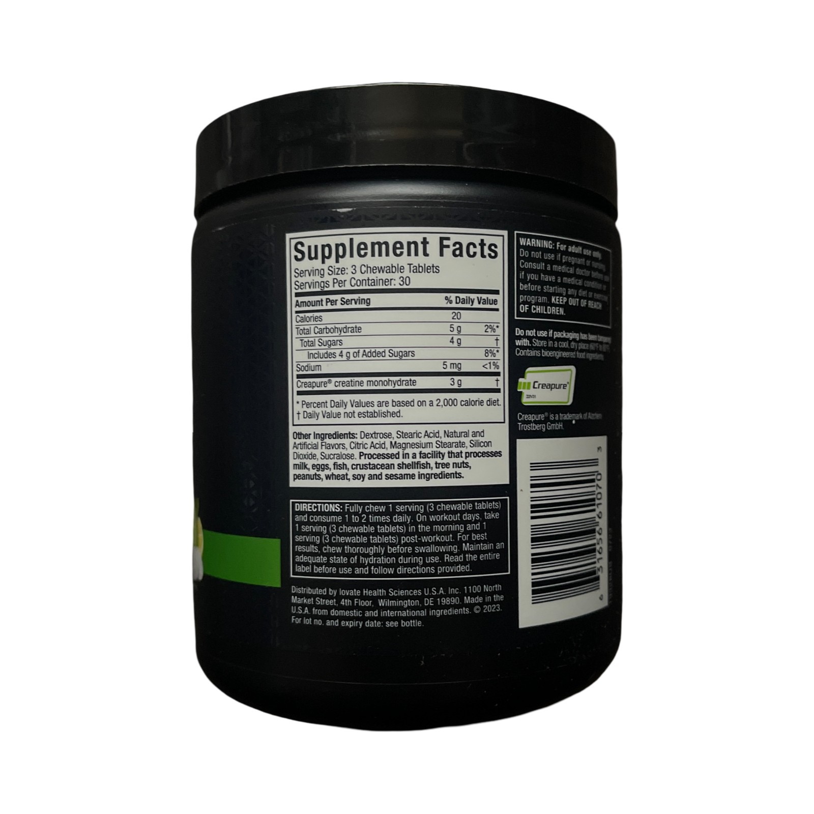MuscleTech Creatine Chews, 3g Chewable Creatine 90ct – Citrus Burst, Exp: 05/26