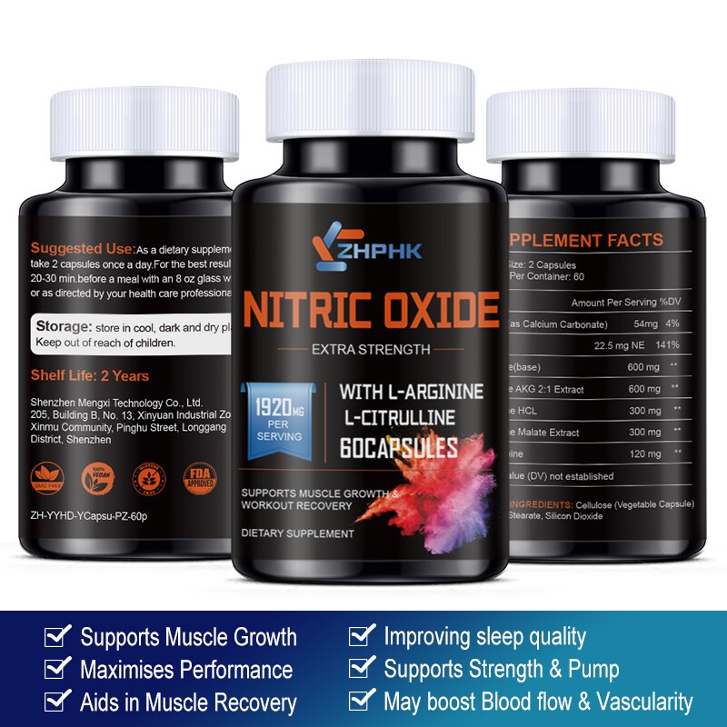 Nitric Oxide L-Arginine Pre Workout+Testosterone Booster,Multivitamin Capsules