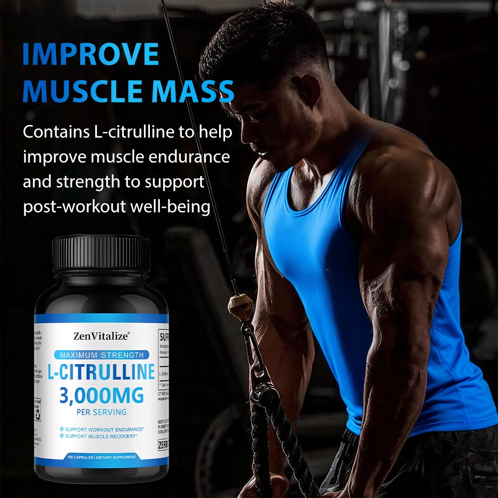 High Potency L-Citrulline Supplement 30~120CT,Endurance&Muscle Recovery for Gym