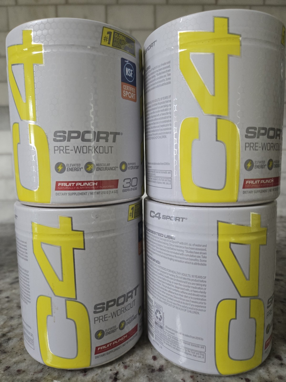C4 Sport Pre-Workout – Fruit Punch- Pack Of 4 (Total 4)