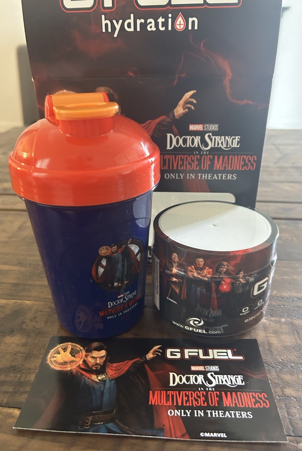 Brand New GFuel Marvel Doctor Strange Collector’s Box + Shaker + Sticker