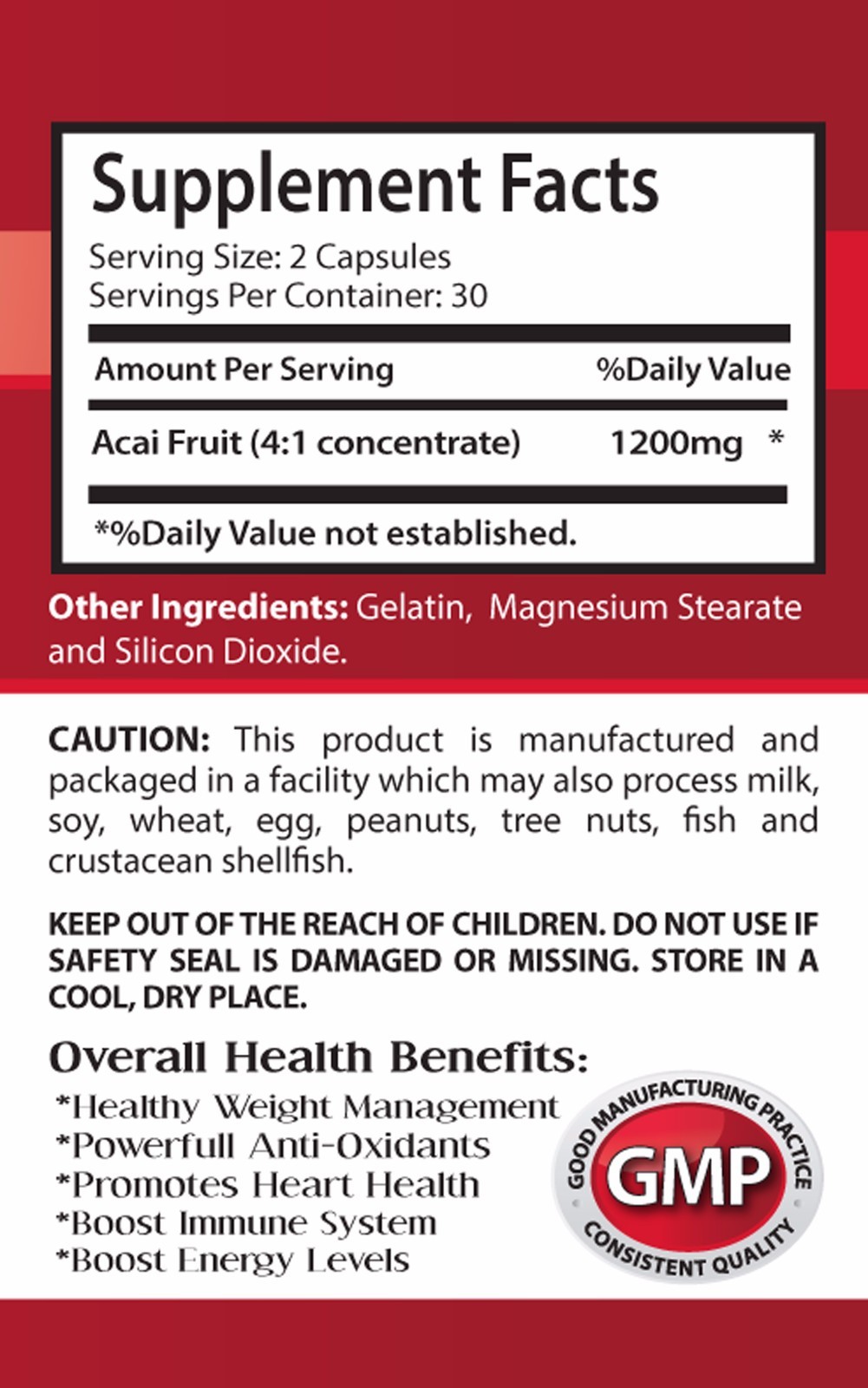 Detox pills – ACAI BERRY 1200 SUPER ANTIOXIDANT – Detox powder 6B