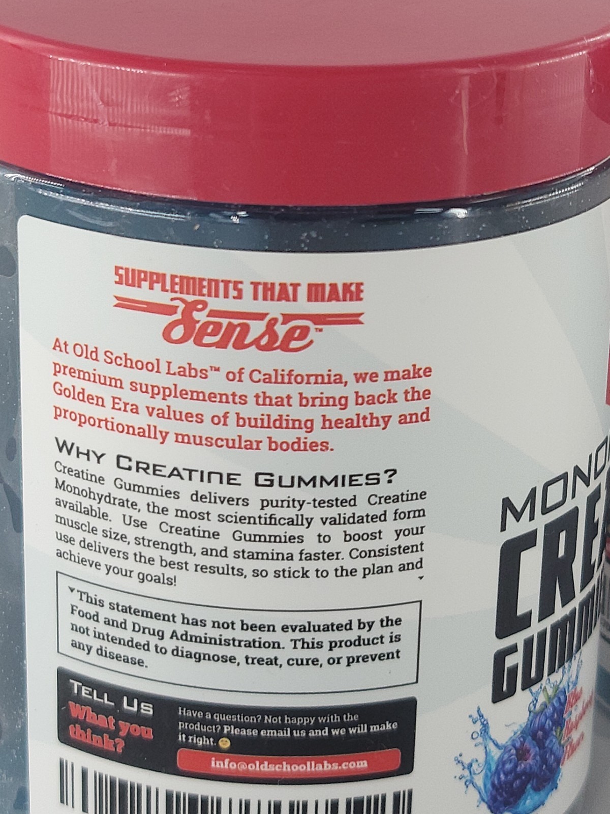 Old School Labs Creatine Monohydrate Gummies -5g per Serving Best Creatine 11/26