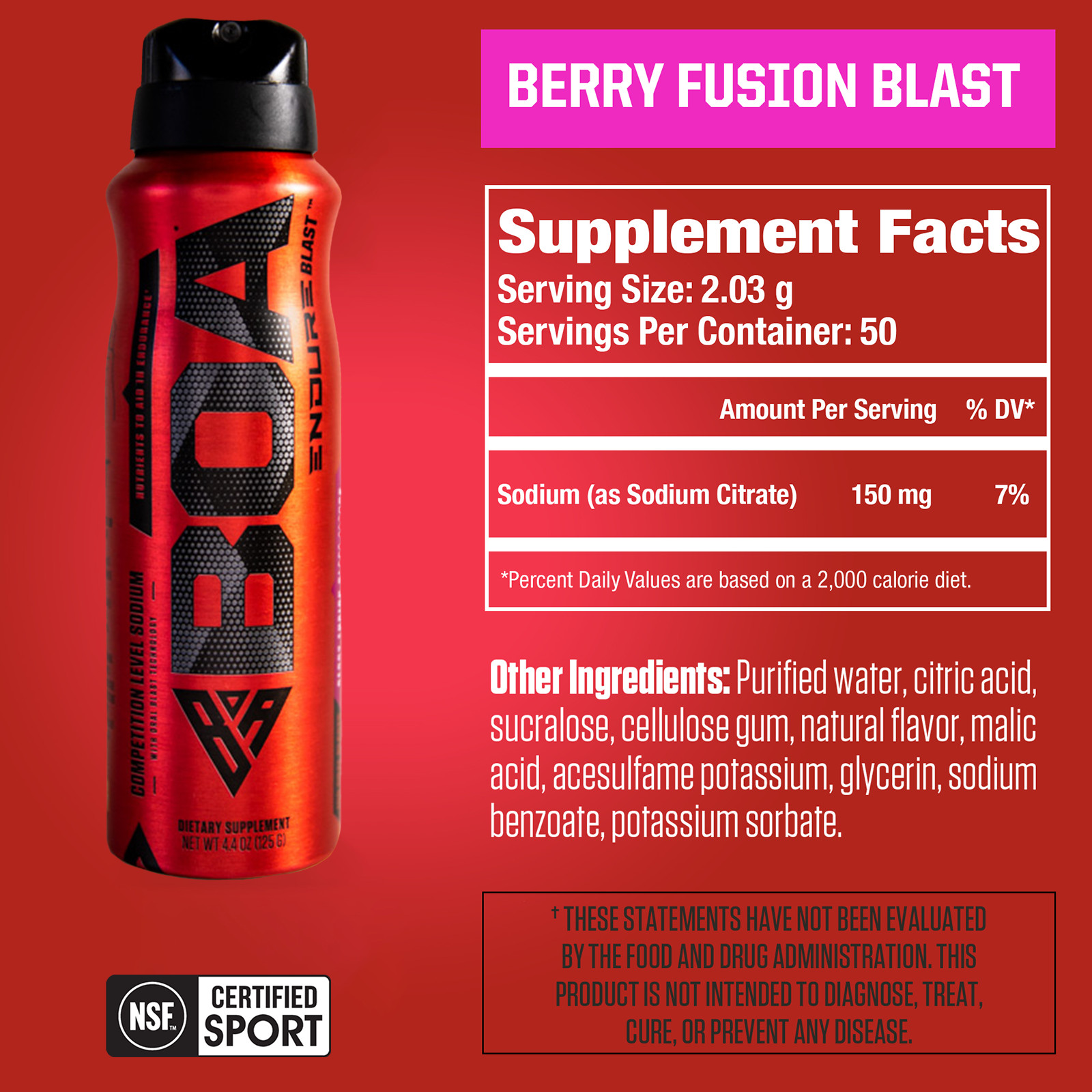 BOA ENDURE BLAST rapid electrolytes 2oz 30-case pack – FREE SHIPPING