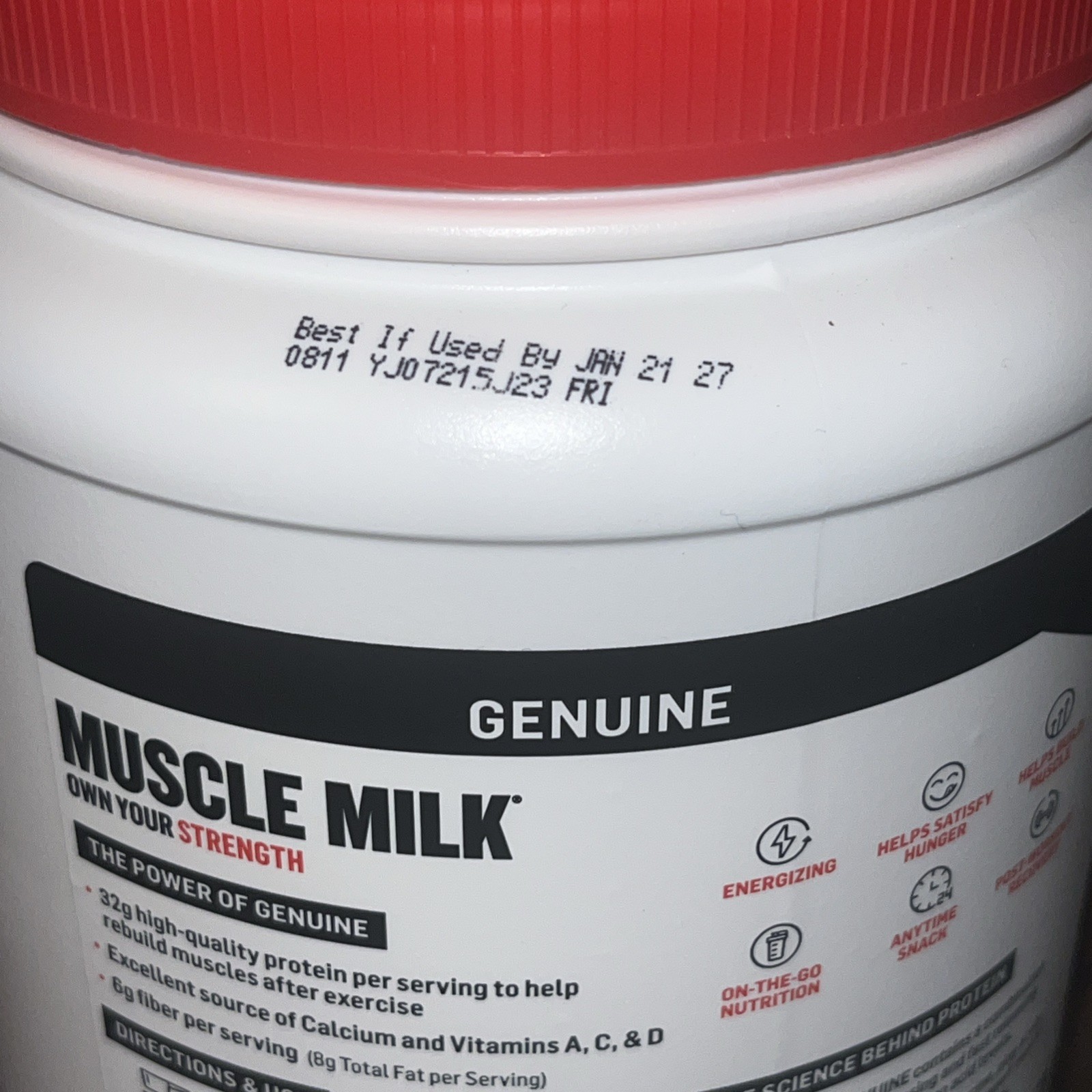 Muscle Milk Genuine Protein Powder Vanilla Creme 32G Protein 30.9 OZ 1.93 LB New