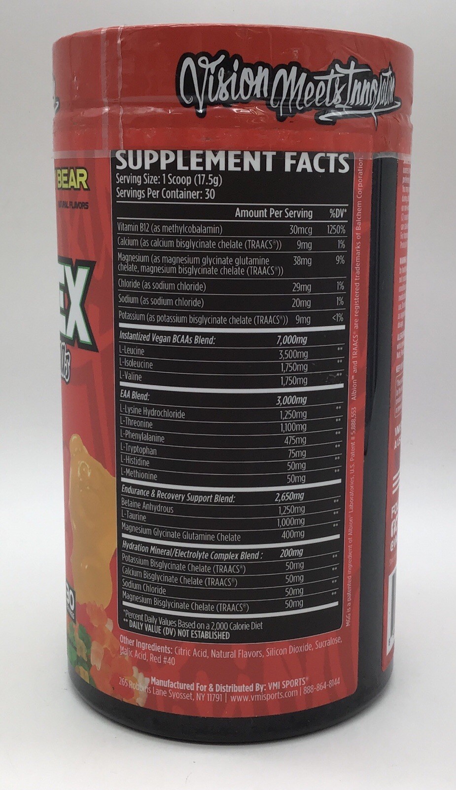 VMI SPORTS AMINOGEX EAAS/BCAAS GUMMY BEAR 30 SERVINGS EXP 09/2026 NEW & SEALED
