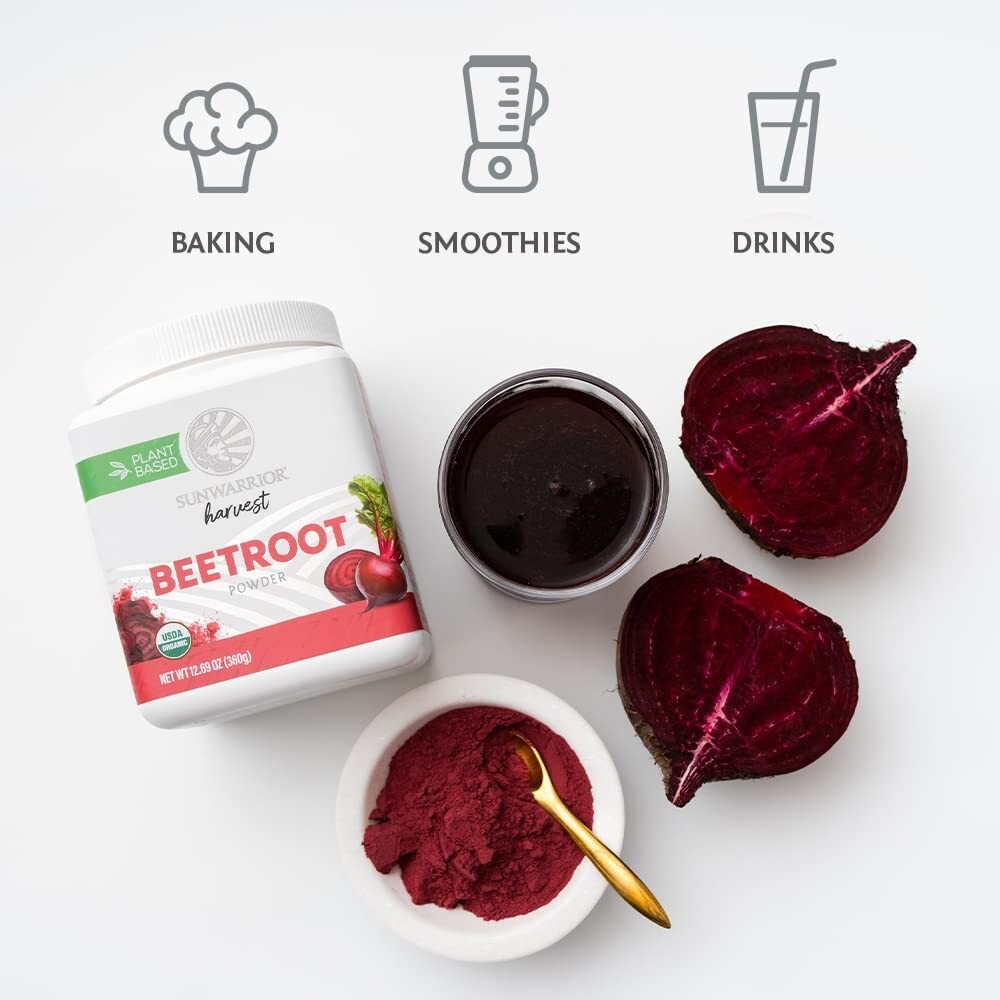 Sunwarrior Beet Root Powder Increase Stamina Blood Flow Circulation Nitric, 360g