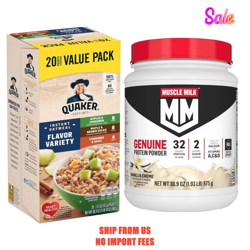 Muscle Milk Genuine Protein Powder, Vanilla Crème , 32g Protein, 1.9lb, 30.9oz +