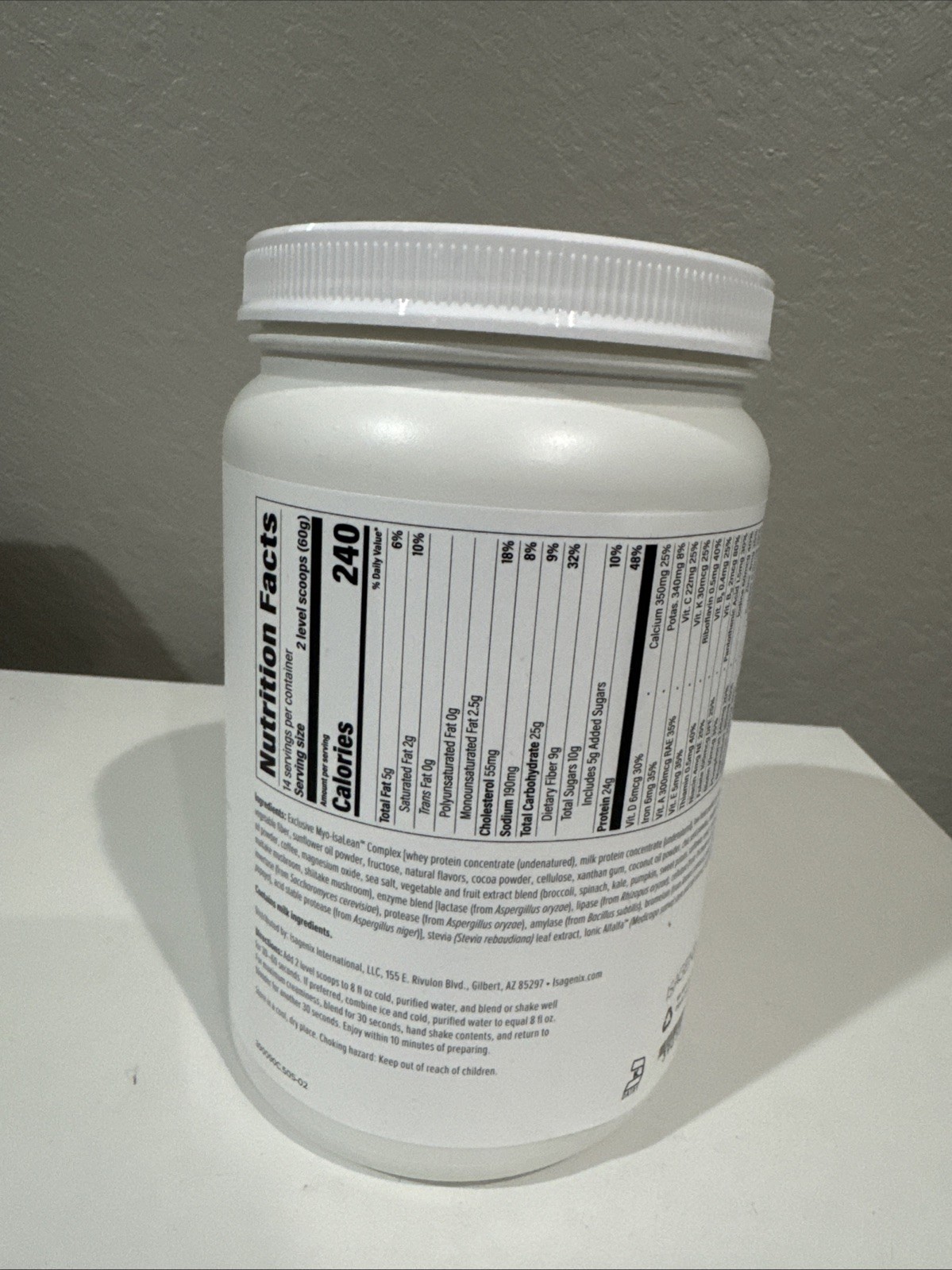New- Isalean Whey Protein Powder Mocha 29.6 oz Metabolism Muscle 02/2028