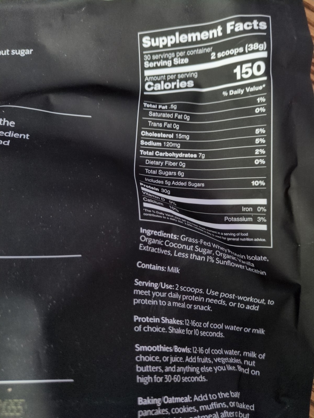 Promix Grass-Fed Beef Protein Isolate French Vanilla 2.5 Lbs