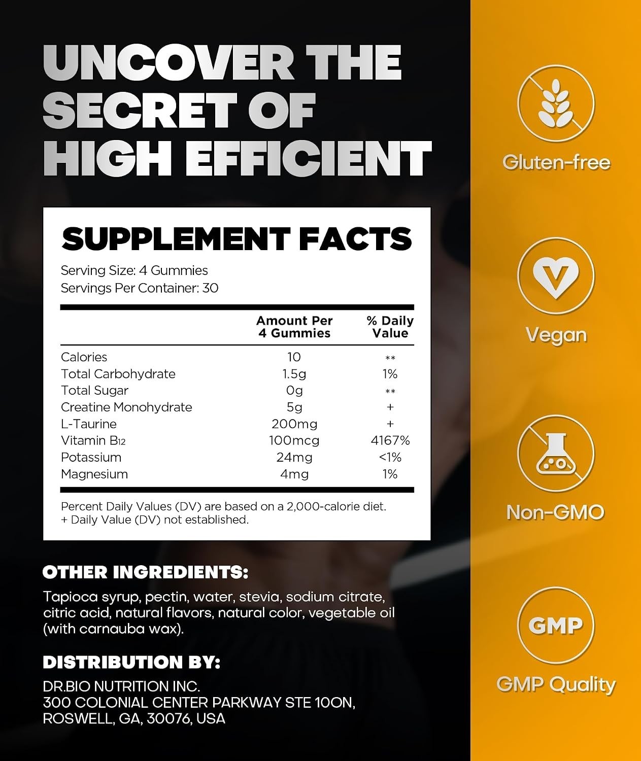 Powerful Pineapple Creatine Gummies – 5000mg Energy and Muscle Recovery Formula