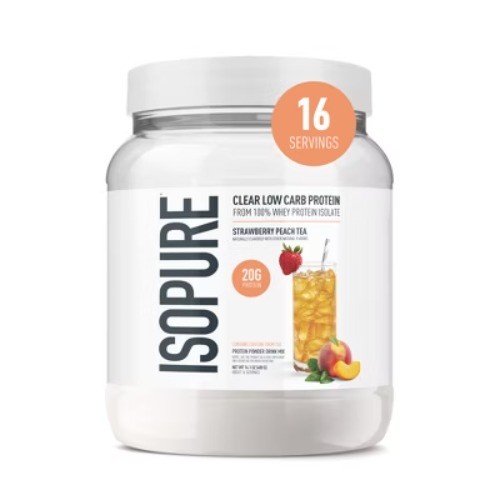 Isopure Clear 20g Protein Powder -Strawberry Peach Iced Tea:Whey Protein Isolate