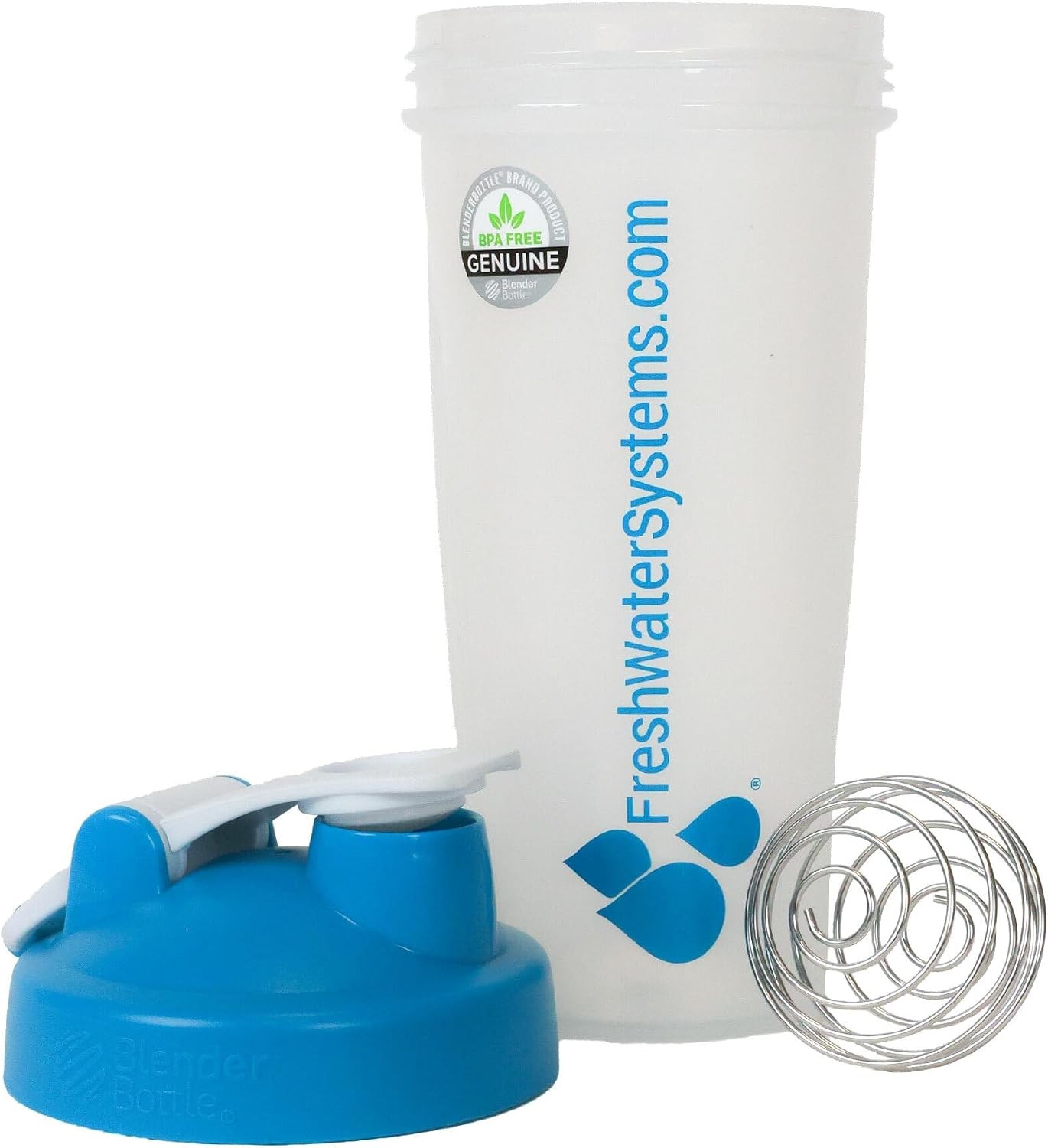 BlenderBottle Classic 28 oz Shaker Bottle Clear/Aqua with Mixing Ball BPA-Free