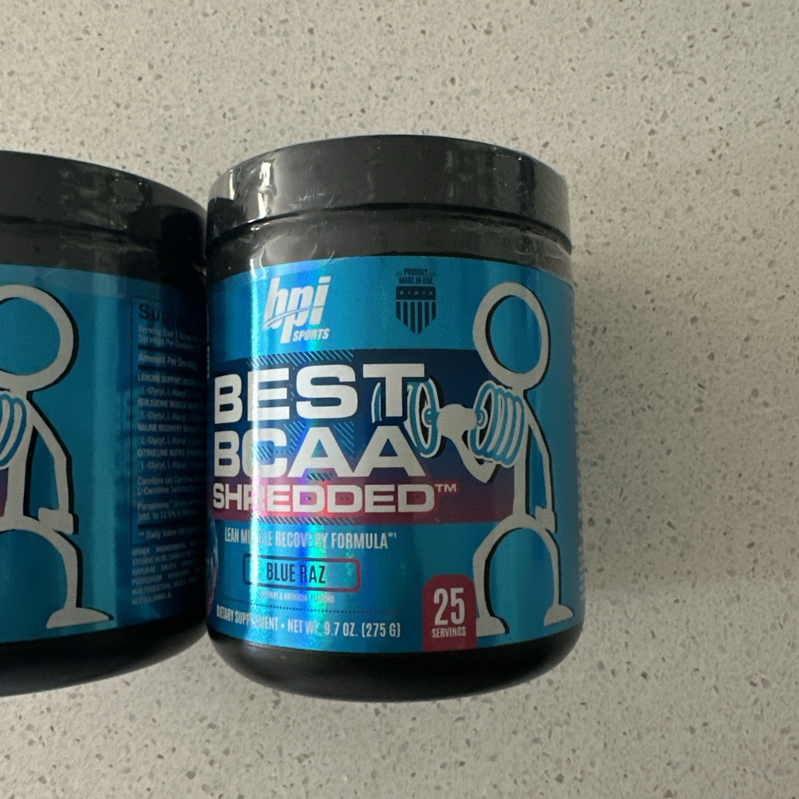 2 X BPI Sports Best BCAA Shredded 25 Servings Blue Raz 2 Containers BB 08/27