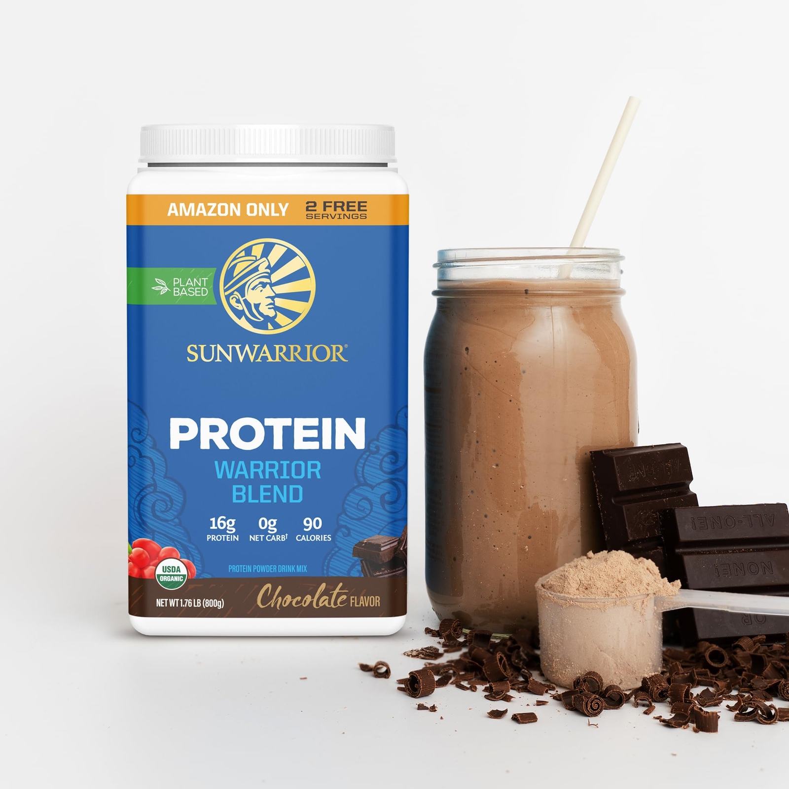 Sunwarrior Vegan Protein Powder Plant-Based USDA Organic | BCAA Amino Acids H…