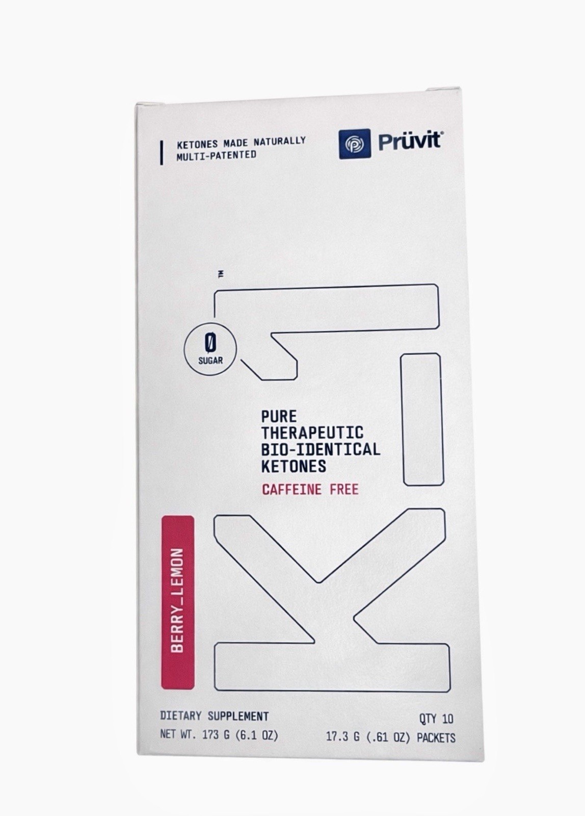 NEW K-1 Prüvit Ketones 10 Packets Free Caffe BERRY LEMON / FREE SHIPP Exp 2027