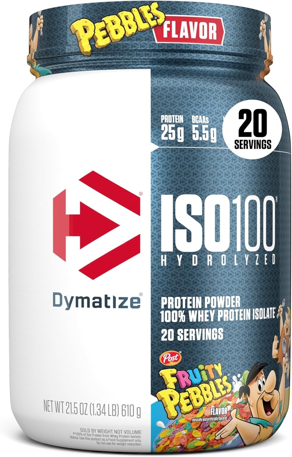 Dymatize ISO100 Hydrolyzed 21.5 oz Protein Powder – Cocoa Pebbles (D35342A)
