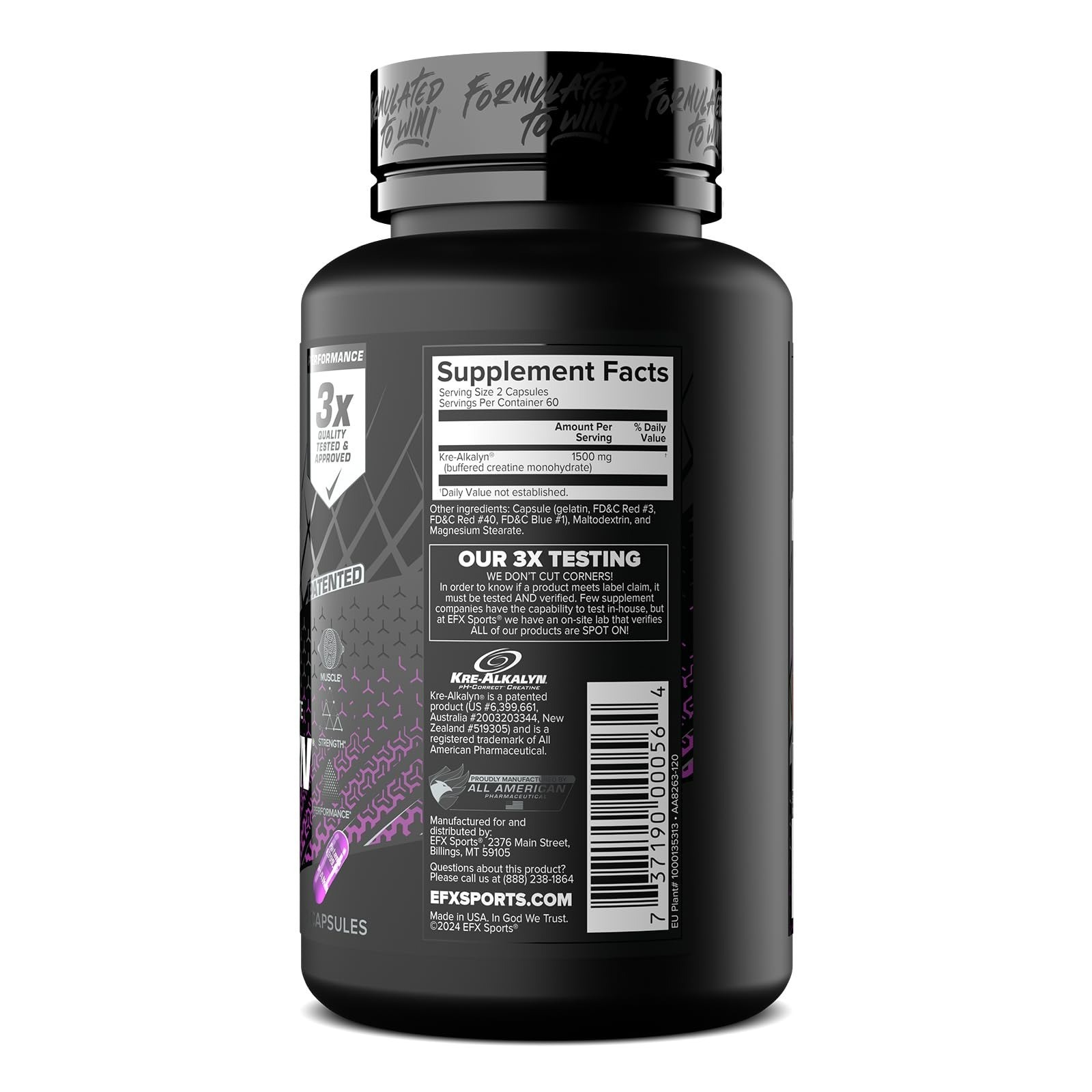 Kre-Alkalyn EFX Creatine Monohydrate Capsules | Muscle Growth & Performance