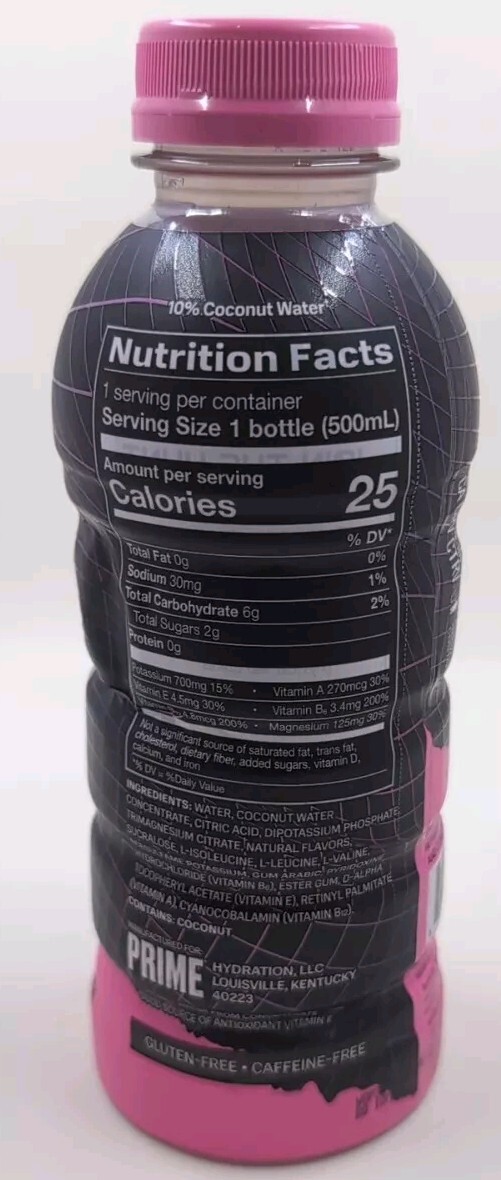 Prime Pink Treasure Hunt Hydration Drink 16.9oz Holographic Edition Bottle
