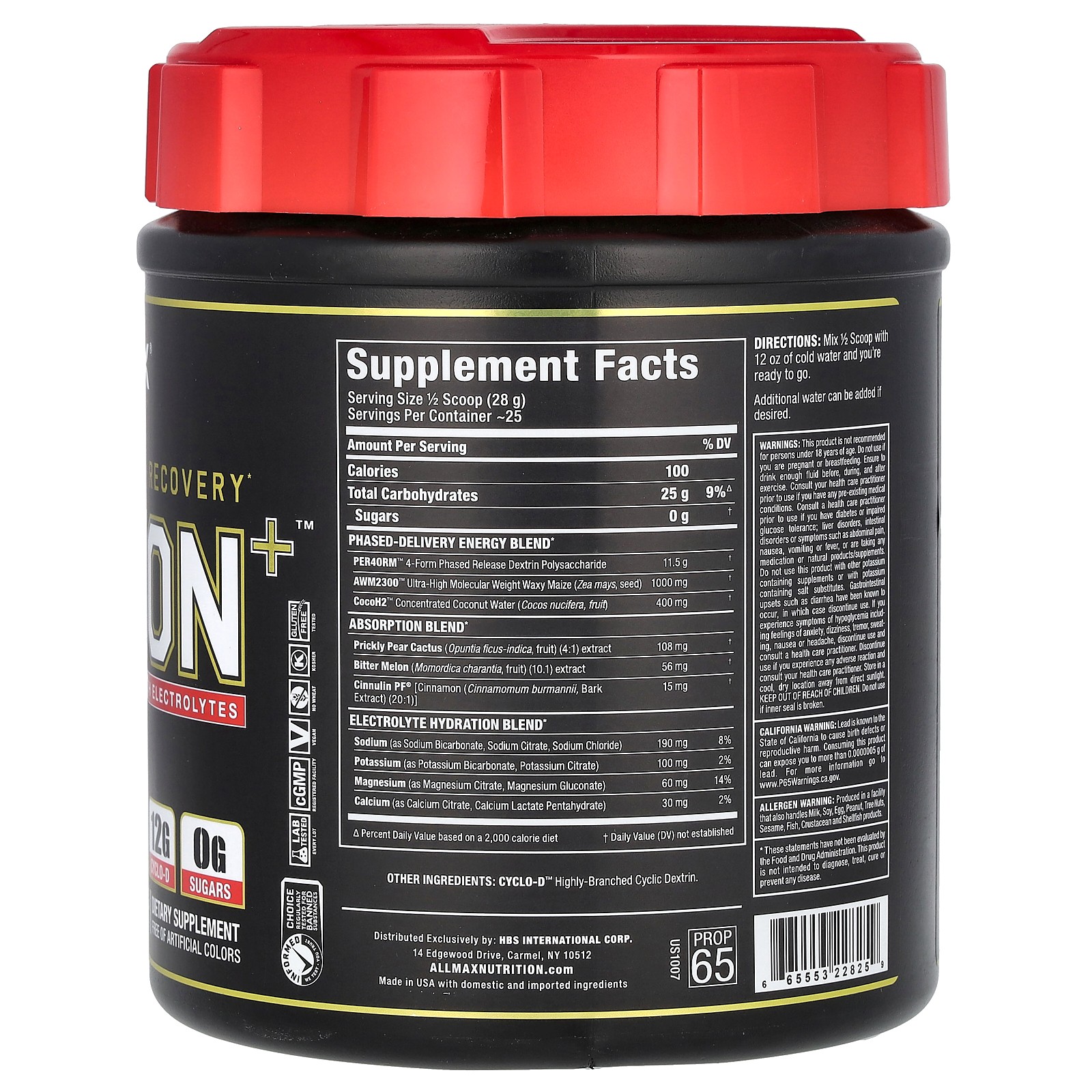 CARBION+™ With Electrolytes, Unflavored, 24.7 oz (700 g)