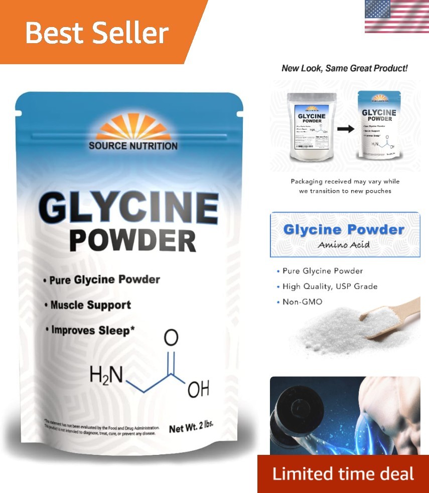 Glycine Powder 2 lbs – Promotes Restful Sleep, Muscle Energy and Strength, Me…