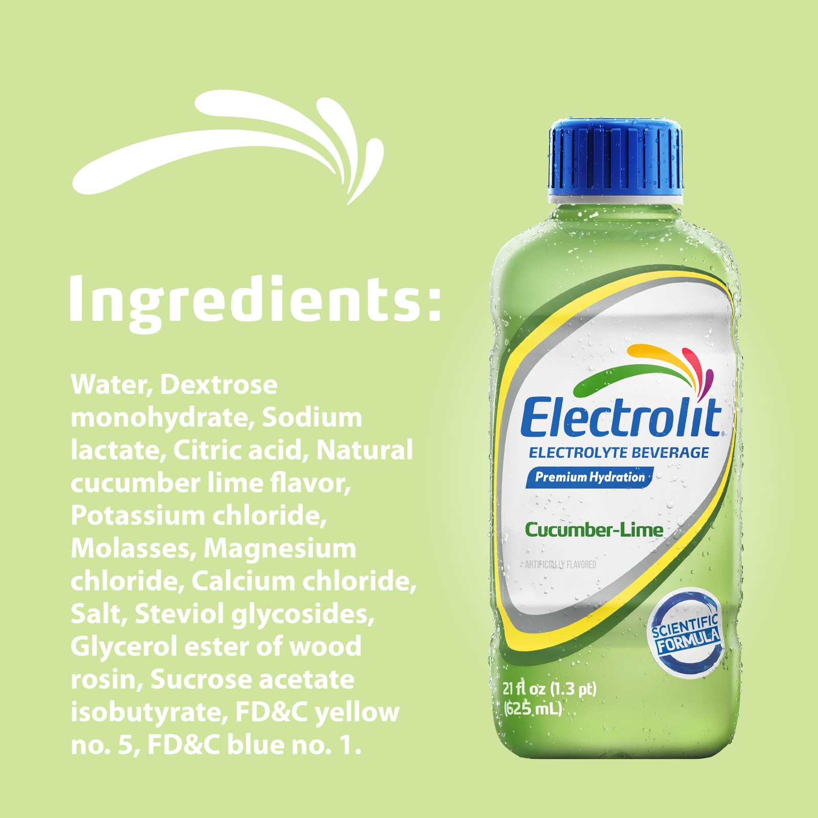 Electrolit, Electrolyte Beverage, 21 FL Oz (Pack of 12), Cucumber-Lime