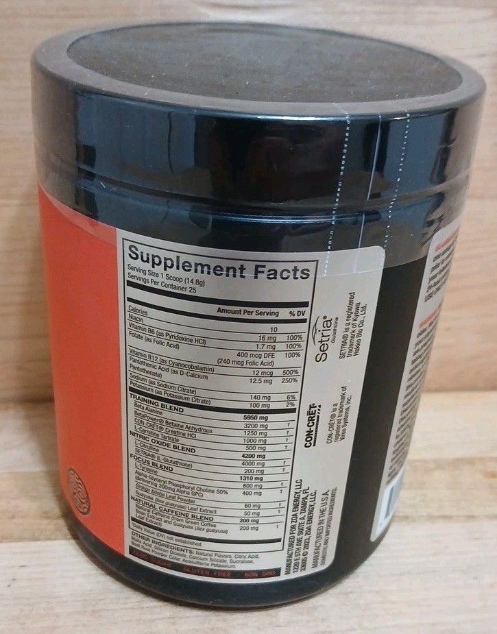 1CT: ZOA+ Zero Sugar PRE-WORKOUT! Powder “Fruit-Punch” NSF-CERTIFIED SPORT 13oz